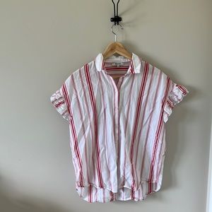 Madewell button down, ruffle sleeves